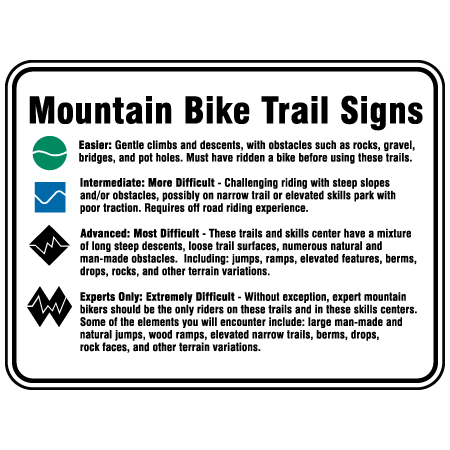 mountain biking sign